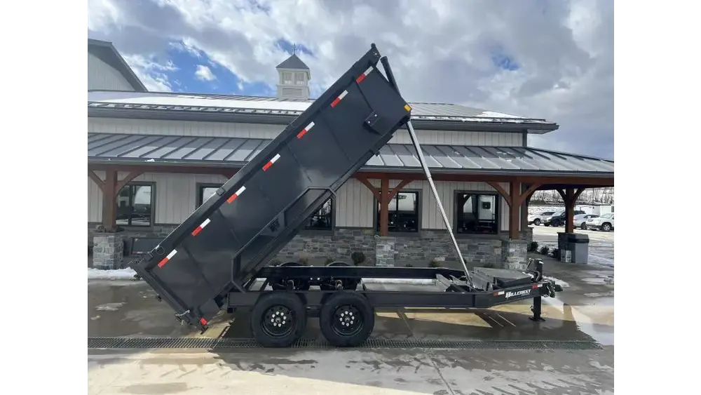 E1-1.webp 2026 Hillcrest 176716SDH Dump Trailer – 7×16 High Side, 17,600 GVWR, Telescopic Hoist, Oil Bath Hubs - Image 1