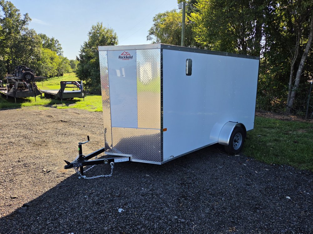 101319-23339.lg_.jpg 2027 Rock Solid Cargo 6x12 Single Axle Enclosed w/ Polycore Upgrade, Semi-Screwless Upgrade and Side Vents - Image 1